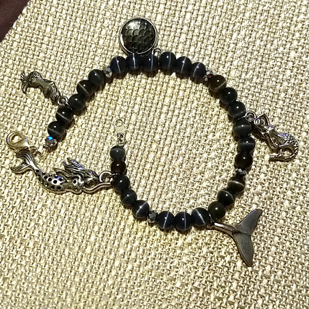 Mermaid Charm Bracelet 8"